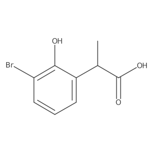 2-(3-Bromo-2-hydroxyphenyl)propanoic acid结构式