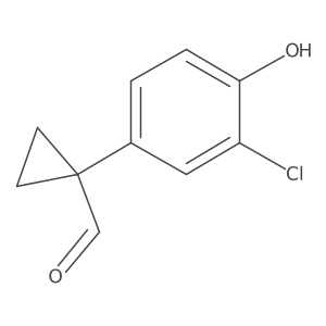 1-(3-Chloro-4-hydroxyphenyl)cyclopropane-1-carbaldehyde结构式