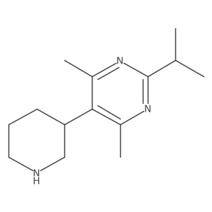 Pyrimidine, 4,6-dimethyl-2-(1-methylethyl)-5-(3-piperidinyl)- Structure