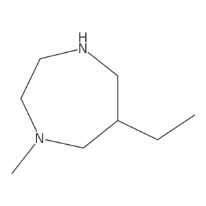 6-Ethyl-1-methyl-1,4-diazepane结构式