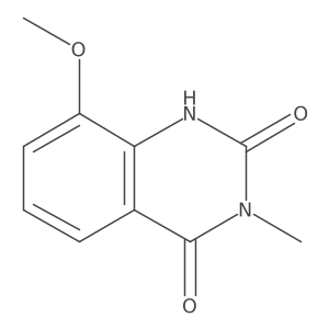 8-Methoxy-3-methyl-1,2,3,4-tetrahydroquinazoline-2,4-dione结构式