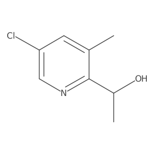1-(5-Chloro-3-methylpyridin-2-yl)ethan-1-ol结构式