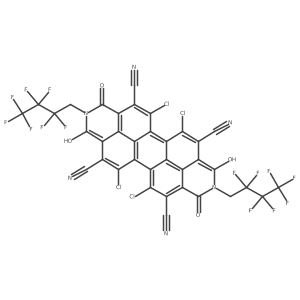 5,6,12,13-Tetrachloro-2,9-bis(2,2,3,3,4,4,4-heptafluorobutyl)-3,10-dihydroxy-1,8-dioxo-1,2,8,9-tetrahydroanthra[2,1,9-def:6,5,10-d'e'f']diisoquinoline-4,7,11,14-tetracarbonitrile Structure