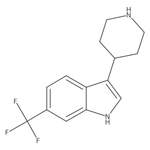 6-trifluoromethyl-3-(piperidin-4-yl)-1H-indole结构式