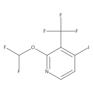 2-(Difluoromethoxy)-4-iodo-3-(trifluoromethyl)pyridine结构式