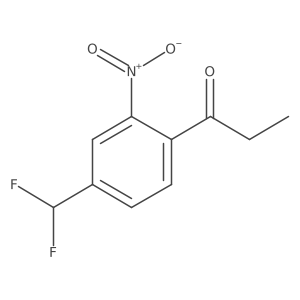 1-(4-(Difluoromethyl)-2-nitrophenyl)propan-1-one Structure