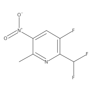 2-(Difluoromethyl)-3-fluoro-6-methyl-5-nitropyridine结构式