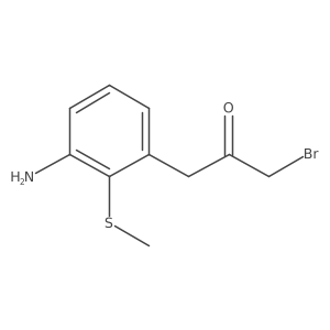 1-(3-Amino-2-(methylthio)phenyl)-3-bromopropan-2-one Structure
