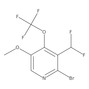 2-Bromo-3-(difluoromethyl)-5-methoxy-4-(trifluoromethoxy)pyridine结构式