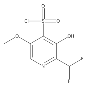 2-(Difluoromethyl)-3-hydroxy-5-methoxypyridine-4-sulfonyl chloride Structure