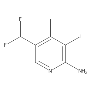 5-(Difluoromethyl)-3-iodo-4-methylpyridin-2-amine结构式