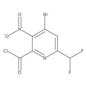 4-Bromo-6-(difluoromethyl)-3-nitropyridine-2-carbonyl chloride Structure