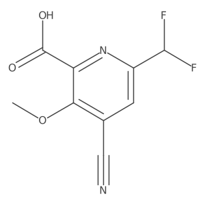 4-Cyano-6-(difluoromethyl)-3-methoxypicolinic acid Structure