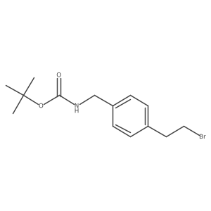 tert-Butyl 4-(2-bromoethyl)benzylcarbamate结构式