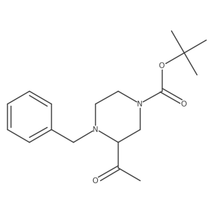 Tert-butyl 3-acetyl-4-benzylpiperazine-1-carboxylate Structure