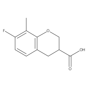 7-Fluoro-8-methylchromane-3-carboxylic acid Structure
