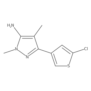 3-(5-Chlorothiophen-3-yl)-1,4-dimethyl-1H-pyrazol-5-amine Structure