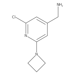 [2-(Azetidin-1-yl)-6-chloropyridin-4-yl]methanamine Structure