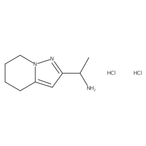 1-{4H,5H,6H,7H-pyrazolo[1,5-a]pyridin-2-yl}ethan-1-amine dihydrochloride结构式