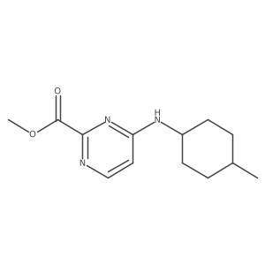 Methyl 4-{[(1r,4r)-4-methylcyclohexyl]amino}pyrimidine-2-carboxylate结构式