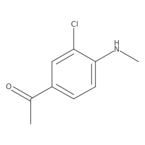 1-(3-Chloro-4-(methylamino)phenyl)ethanone结构式