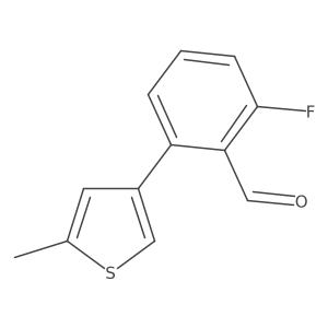 2-Fluoro-6-(5-methylthiophen-3-yl)benzaldehyde结构式
