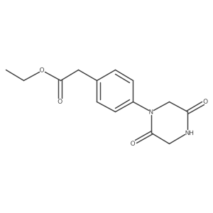 Ethyl 2-(4-(2,5-dioxopiperazin-1-yl)phenyl)acetate Structure