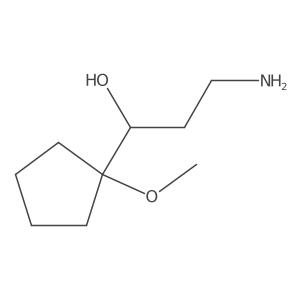 3-Amino-1-(1-methoxycyclopentyl)propan-1-ol Structure