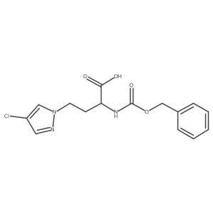 2-{[(benzyloxy)carbonyl]amino}-4-(4-chloro-1H-pyrazol-1-yl)butanoic acid Structure