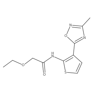 2-ethoxy-N-[3-(3-methyl-1,2,4-oxadiazol-5-yl)thiophen-2-yl]acetamide结构式