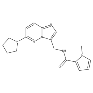 1-methyl-N-((6-(pyrrolidin-1-yl)-[1,2,4]triazolo[4,3-b]pyridazin-3-yl)methyl)-1H-pyrrole-2-carboxamide Structure