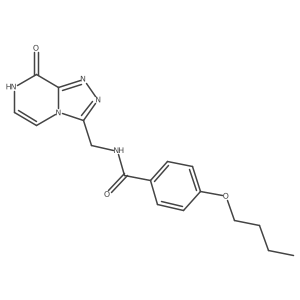 4-butoxy-N-((8-hydroxy-[1,2,4]triazolo[4,3-a]pyrazin-3-yl)methyl)benzamide结构式