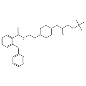 N-(2-(4-(3-(tert-butoxy)-2-hydroxypropyl)piperazin-1-yl)ethyl)-2-phenoxybenzamide Structure