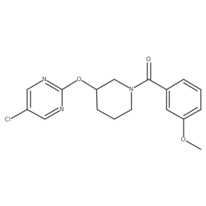 (3-((5-Chloropyrimidin-2-yl)oxy)piperidin-1-yl)(3-methoxyphenyl)methanone Structure