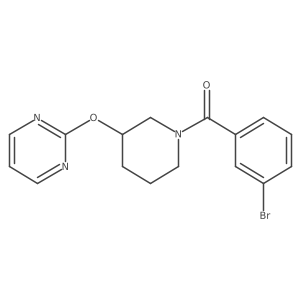 (3-Bromophenyl)(3-(pyrimidin-2-yloxy)piperidin-1-yl)methanone结构式