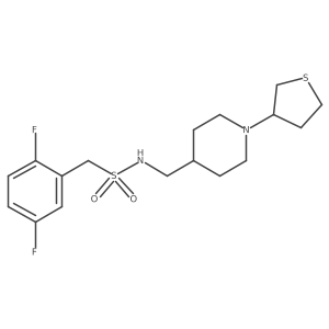1-(2,5-difluorophenyl)-N-((1-(tetrahydrothiophen-3-yl)piperidin-4-yl)methyl)methanesulfonamide结构式