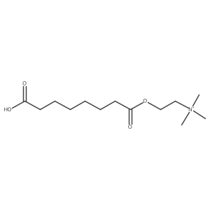 2-((7-Carboxyheptanoyl)oxy)-N,N,N-trimethylethan-1-aminium结构式