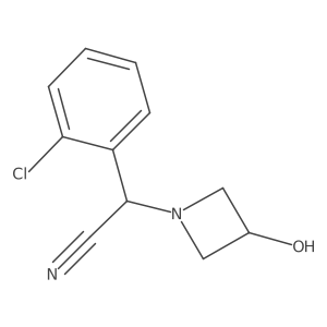2-(2-Chlorophenyl)-2-(3-hydroxyazetidin-1-yl)acetonitrile Structure