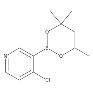 4-Chloro-3-(4,4,6-trimethyl-1,3,2-dioxaborinan-2-YL)pyridine结构式
