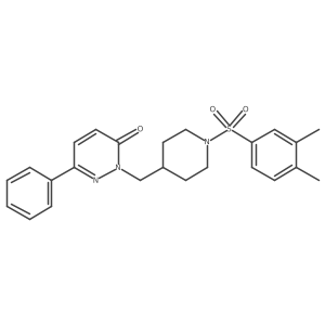 2-{[1-(3,4-Dimethylbenzenesulfonyl)piperidin-4-yl]methyl}-6-phenyl-2,3-dihydropyridazin-3-one Structure