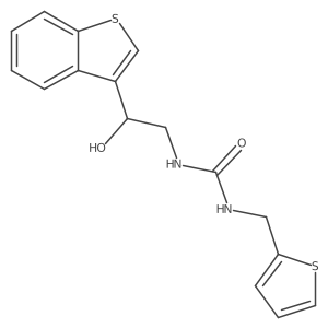 1-(2-(Benzo[b]thiophen-3-yl)-2-hydroxyethyl)-3-(thiophen-2-ylmethyl)urea Structure