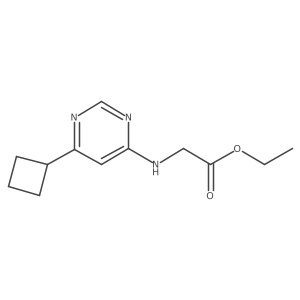 Ethyl 2-[(6-cyclobutylpyrimidin-4-yl)amino]acetate Structure