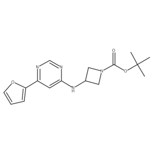 Tert-butyl 3-{[6-(furan-2-yl)pyrimidin-4-yl]amino}azetidine-1-carboxylate结构式