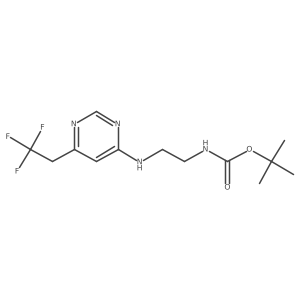 tert-butyl N-(2-{[6-(2,2,2-trifluoroethyl)pyrimidin-4-yl]amino}ethyl)carbamate结构式