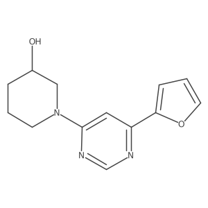 1-[6-(Furan-2-yl)pyrimidin-4-yl]piperidin-3-ol Structure