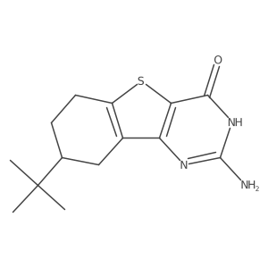 2-Amino-8-(tert-butyl)-6,7,8,9-tetrahydrobenzo[4,5]thieno[3,2-D]pyrimidin-4(1H)-one Structure