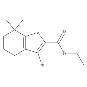 Ethyl 3-amino-7,7-dimethyl-4,5,6,7-tetrahydrobenzo[B]thiophene-2-carboxylate Structure