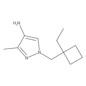 1-[(1-ethylcyclobutyl)methyl]-3-methyl-1H-pyrazol-4-amine结构式