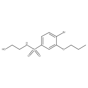 4-bromo-N-(2-hydroxyethyl)-3-propoxybenzenesulfonamide Structure