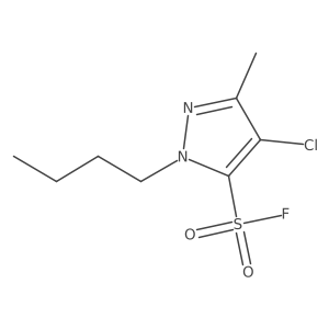 1-butyl-4-chloro-3-methyl-1H-pyrazole-5-sulfonyl fluoride结构式